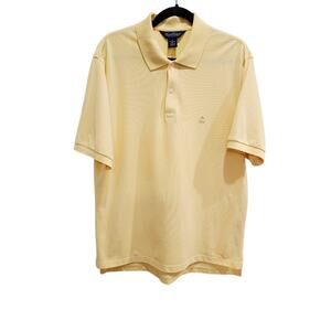 Brook Brothers Polo Shirt Men's Pullover Sz M Yellow Short Sleeve Classic